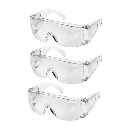 SIRIUS PROTECTIVE PRODUCTS OTG Safety Glasses, Over Eyeglasses, Anti-Fog & Scratch Resistant, Impact & Scratch Resistant, 12PK PC2SG1
